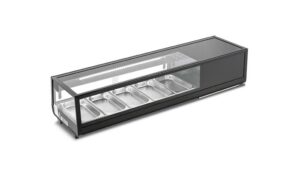 ESPOSITORE SOPRABANCO PER SUSHI - Mod. SUSHI 150 - Temp. 0°C/+12°C Dim. cm L152,9xP40,6x31,8h