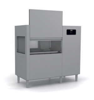 Lavastoviglie A Traino Cesto 500×500 – Doppio Filtraggio – Trifase – Dim. 2300x770x1825h