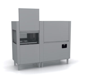 Lavastoviglie A Traino Cesto 500×500 – Doppio Filtraggio – Trifase – Dim. 2568x813x1825h