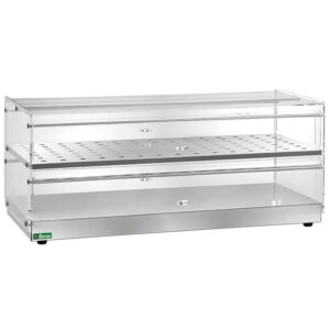 VETRINA NEUTRA DA BANCO - Struttura in acciaio inox AISI 304 - Dim. cm 85x35x40h