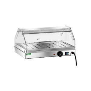VETRINA RISCALDATA DA BANCO - Struttura in acciaio inox AISI 304 -  Temp. +30°C/+90°C - Dim. cm 50x35x25h