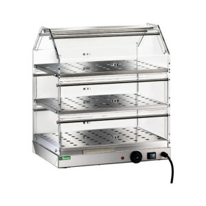 VETRINA RISCALDATA DA BANCO - Struttura in acciaio inox AISI 304 -  Temp. +30°C/+90°C - Dim. cm 50x35x54h