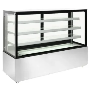 VETRINA FRIGO POSITIVA VENTILATA PASTICCERIA 4 LATI VETRI - MOD. VELVET 1840 - Temp.+2°C/+8°C – Dim. cm. L184xP68,8xh139