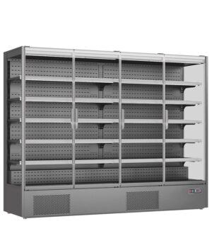 ARMADIO FRIGO MURALE POSITIVO 4 PORTE VETRO  – VISION 250 – Temperatura +1°+10° C – Dimensioni cm. L256xP74xh201