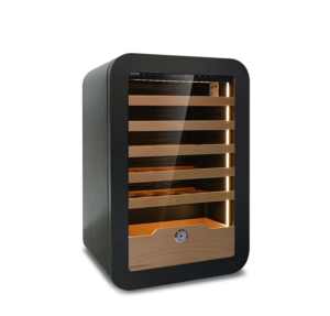 CANTINETTA - VETRINA FRIGO VINI VENTILATA 36 BOTTIGLIE COLORE NERO - TN 126 LITRI - Temp. +2°C/+20°C - Dim. cm. L54xP55xh83