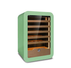 CANTINETTA - VETRINA FRIGO VINI VENTILATA 36 BOTTIGLIE COLORE VERDE - TN 126 LITRI - Temp. +2°C/+20°C - Dim. cm. L54xP55xh83