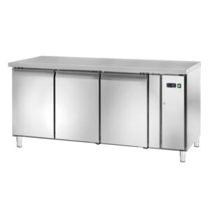 Tavolo Refrigerato Ventilato Snack per unità refrigerante remota 3 porte - AKS3102TN SG - Temp. -2C°/+8C° - Dim. cm 166,5x60x86