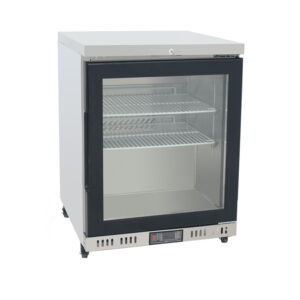 ARMADIO MINI FRIGO VETRINA POSITIVO VENTILATO CON PORTA IN VETRO - TN 145 Litri -  Temp. 0°C/+8°C  Dim. cm 60,5x63,5x82,5h