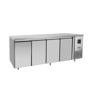 TAVOLO FRIGO REFRIGERATO POSITIVO VENTILATO 4 PORTE GN1/1 - TN - Temp. -2°C/+8°C  Dim. Cm 223 x 60 x 85h