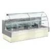 VETRINA FRIGO ORIZZONTALE REFRIGERATA POSITIVA STATICA CON CELLA DI RISERVA VETRO CURVO PER PASTICCERIA E GASTRONOMIA - SERIE COLORADO - Temp. +4°/+6°C Profondità 82 Cm