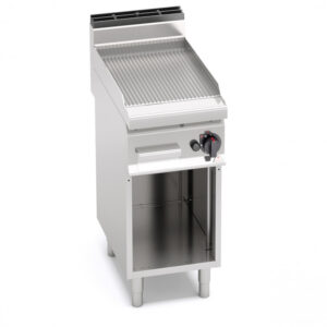 FRY TOP A GAS RIGATO SU VANO SERIE 70 - Dim. 40x71,4x90h - 6,9 Kw
