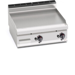 FRY TOP DA BANCO LISCIO A GAS - SERIE 70 - Dim. 80x71,4x28h - 13,8 Kw