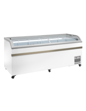 POZZETTO CONGELATORE NEGATIVO/POSITIVO STATICO PORTE A VETRI - Mod. AX700DF - Dim. cm. L200xP75,7x85,8h