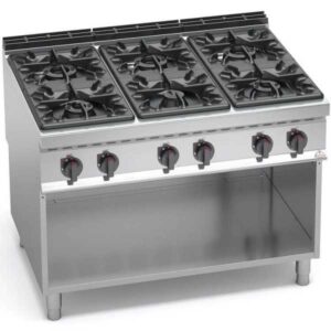 CUCINA A GAS 6 FUOCHI SU VANO - SERIE 90
