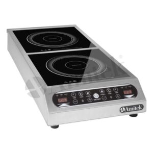 PIASTRA A INDUZIONE DOPPIA  3500 W +3500 W - Dim. cm. L34xP81x11,5