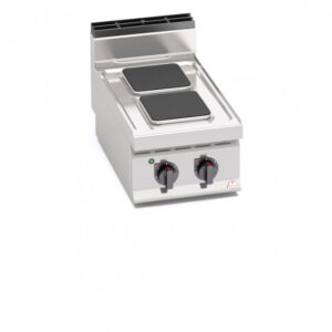CUCINA ELETTRICA 2 PIASTRE QUADRE DA BANCO SERIE 70 - Dim. 40x71,4x29h - 5,2 Kw totali
