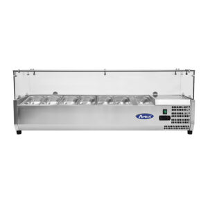 VETRINA INGREDIENTI REFRIGERATA 7 VASCHETTE  GN1/3 - Statica - Temp. +2°C/+8°C     Dim. Cm 160,5x39,5x46,5h