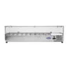 Vetrina ingredienti refrigerata statica Atosa ESL3890-GR – teca in vetro, 9 vaschette GN1/3 – +2/+8 °C – L200,5×P39,5×H46,5 cm