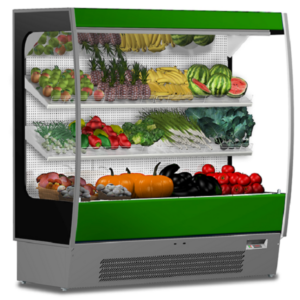 Espositore MURALE Refrigerato per Frutta e Verdura – Tecnodom LIDO FV – PROFONDITA' 90 cm - Temp. +6°/+8°