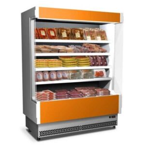 ESPOSITORE MURALE REFRIGERATO VULCANO PER CARNI - PROFONDITÀ 80 Cm