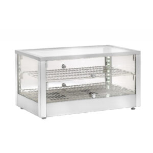 ESPOSITORE RISCALDANTE DA BANCO - Mod. AK702ECQ  - Temp. +30°C/+90°C Dim. cm L70xP40x37,6h