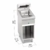 Scaldavivande elettrico su vano | Berto’s E7SP-4M | L400xP714xH900 mm | 1,1 kW