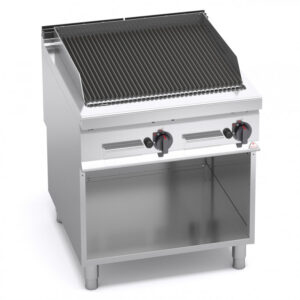 GRIGLIA PIETRALAVICA A GAS SU VANO - SERIE 90  Dim. 80x90x90h - Kw 18