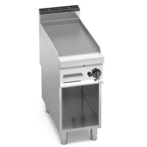 FRY TOP A GAS RIGATO SU VANO  SERIE 90 - Dim 40x90 - 10 Kw