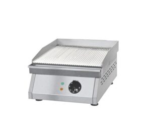 Fry Top Elettrico Mec - Mod. PE400R - Piatto Singolo Rigato - Piano Cottura cm 39,5x40- 3Kw - Monofase