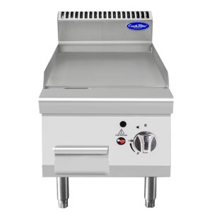 FRY TOP A GAS LISCIO DA BANCO - SERIE 70 - Dim. cm. L40xP70xh54,7 - 7 Kw