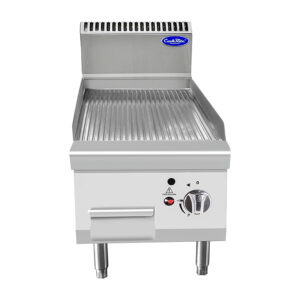 FRY TOP A GAS RIGATO DA BANCO - SERIE 70 - Dim. cm. L40xP70xh54,7 - 1 x 7 kW