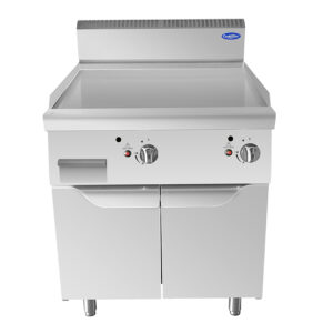 FRY TOP A GAS LISCIO - SERIE 90 - Dim. cm. L80xP90xh114 - 2x10 Kw