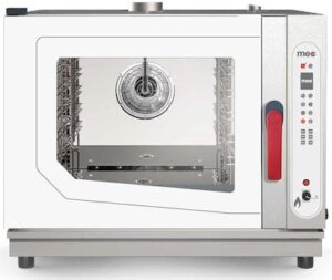 Forno a Gas a Convezione MEC - Mod. PG46DSVR.1B-L - GN 1/1 - LCD DIGITALE - LAVAGGIO AUTOMATICO - 4 Teglie 60x40 cm - Vapore diretto