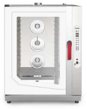 Forno a Gas a Convezione MEC - Mod. PG106DSVR.1B-L - GN 1/1 - LCD DIGITALE - LAVAGGIO AUTOMATICO - 10 Teglie 60x40 cm - Vapore diretto