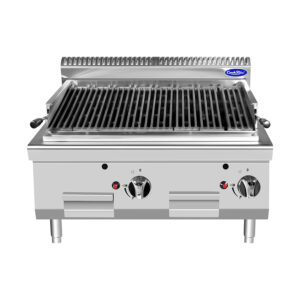 GRILL A GAS A PIETRA LAVICA DA BANCO - SERIE 70 - Dim. cm. L80xP70xh54,7 - Kw 7x2=14
