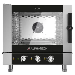 Forno combinato a gas Alphatech ICON ICGM051E – 5 teglie GN 1/1 – Elettromeccanico