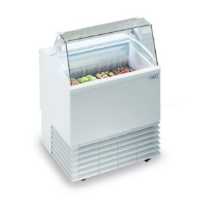 ISA ISETTA 4 ST - VETRINA GELATERIA STATICA 8 VASCHETTE 4+4 5LT  – Temp. -16°C/-14°C – Dim. Cm. 82×76x117h