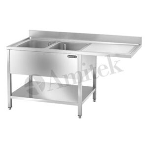 LAVELLO A SBALZO IN ACCIAIO INOX 2 VASCHE