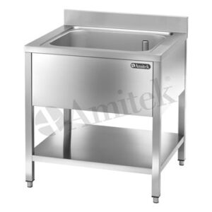 LAVELLO E LAVAPENTOLE SENZA SGOCCIOLATOIO IN ACCIAIO INOX
