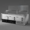 VETRINA FRIGO ORIZZONTALE REFRIGERATA POSITIVA VENTILATA GASTRONOMIA E PASTICCERIA CON RISERVA – SERIE MR 9.5 PROF. 117,5 H120 Cm – TN – Temp. +2°C/+5 °C