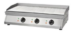 Fry Top Elettrico Mec - Mod. PE830R - Piatto Doppio 1/3 Rigato, 2/3 Liscio - Piano Cottura cm 83,5x40 - 9Kw - Trifase