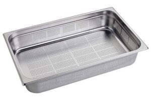 BACINELLA  GASTRONORM FORATA ACCIAIO INOX GN1/1 Altezza 10 Cm