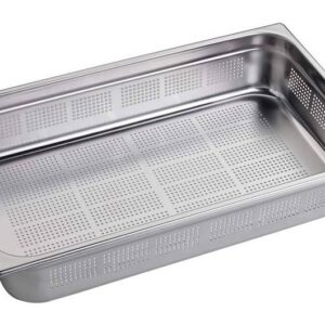 BACINELLA  GASTRONORM FORATA ACCIAIO INOX GN1/1 Altezza 10 Cm