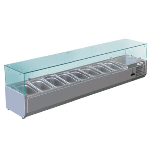 Vetrina Refrigerata per Pizza Statica - Temp. +2°C/+8°C - Dim. cm 200x33,5x23/44,5h