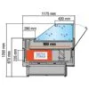 VETRINA FRIGO ORIZZONTALE REFRIGERATA POSITIVA VENTILATA GASTRONOMIA E PASTICCERIA CON RISERVA – SERIE MR 9.5 PROF. 117,5 H120 Cm – TN – Temp. +2°C/+5 °C