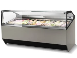 ISA SUPERCAPRI PLUS  120 – VETRINA ORIZZONTALE GELATERIA 12 GUSTI GELATO – VENTILATA – Temp. -20/+2 °C Dim. Cm. 120x110x117h