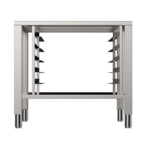TAVOLO IN ACCIAIO INOX CON SUPPORTI PER FORNI 4, 6 E 10 TEGLIE | 85 X 78,7 X 77 H Cm