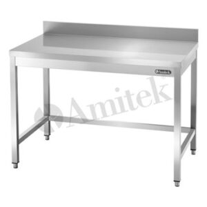 TAVOLO DA LAVORO CON ALZATINA IN ACCIAIO INOX