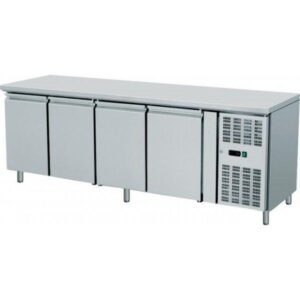 Tavolo Refrigerato Ventilato Snack 4 porte - AKS4104TN - Temp. -2C°/+8C° - Dim. cm 223x60x85