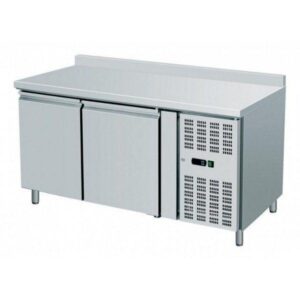 Tavolo Refrigerato Ventilato Snack 2 porte con alzatina - AKS2204TN - Temp. -2C°/+8C° - Dim. cm 136x60x95
